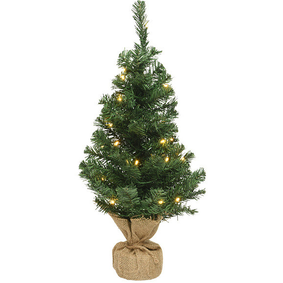 ALBERO 75 CM VERDE CON LUCI BATTERIA TIMER 6/18