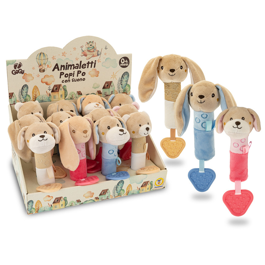 ANIMALETTI POPI PO MORDIGENGIVE 3COL. 3ASS. 39574