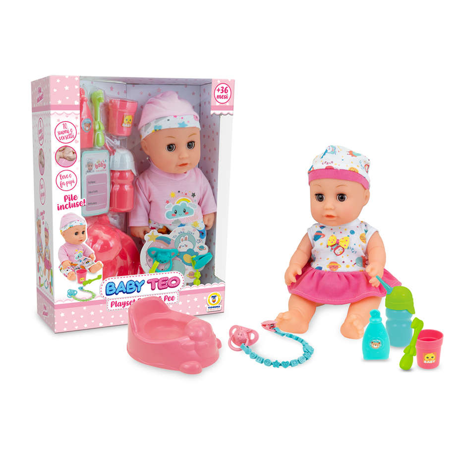 BABY BEBE PLAYSET PAPPA EC/VOCE E ACCESSORI 30CM