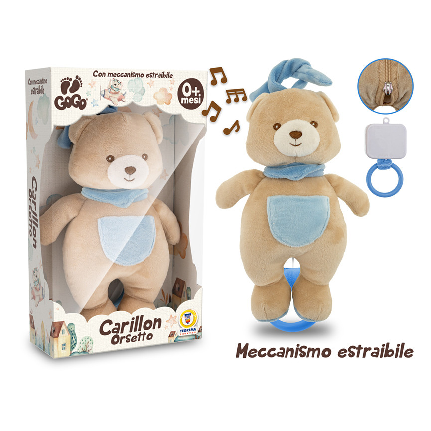 BABY ORSETTO MORBIDOSO C/CARILLON MEC. ESTRAIBILE