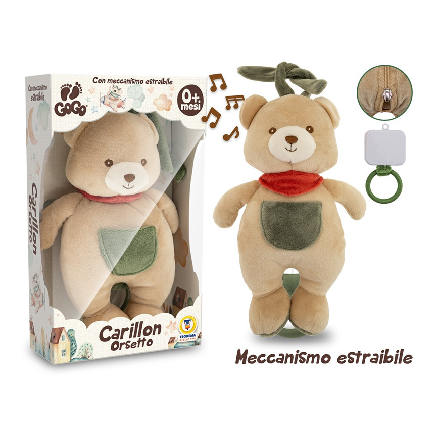 BABY ORSETTO MORBIDOSO C/CARILLON MEC. ESTRAIBILE