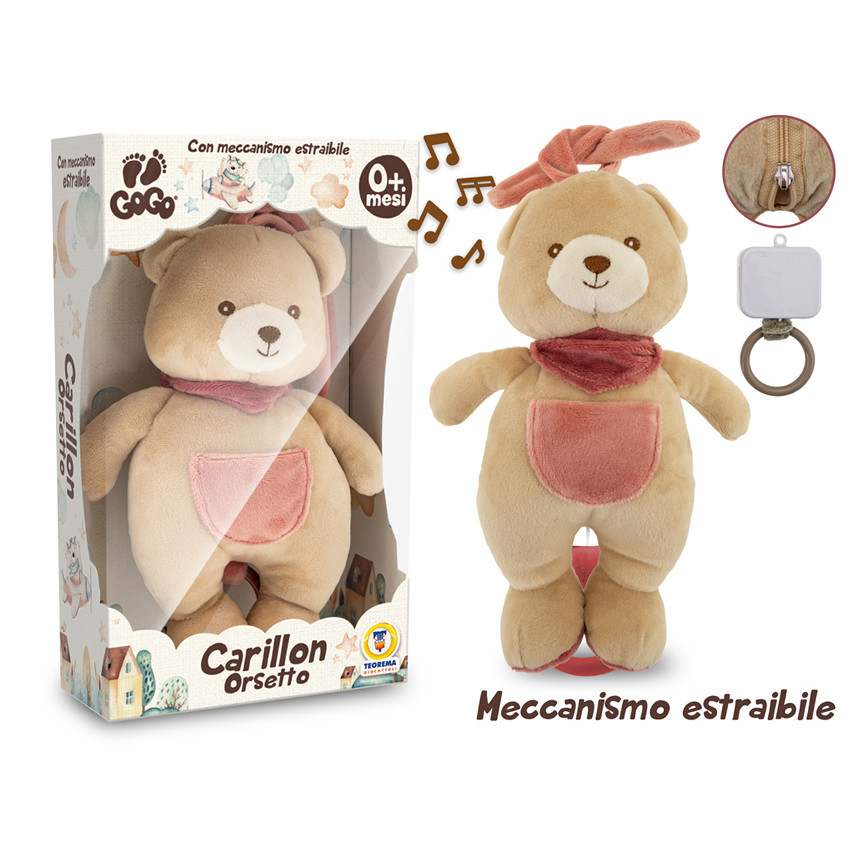 BABY ORSETTO MORBIDOSO C/CARILLON MEC. ESTRAIBILE