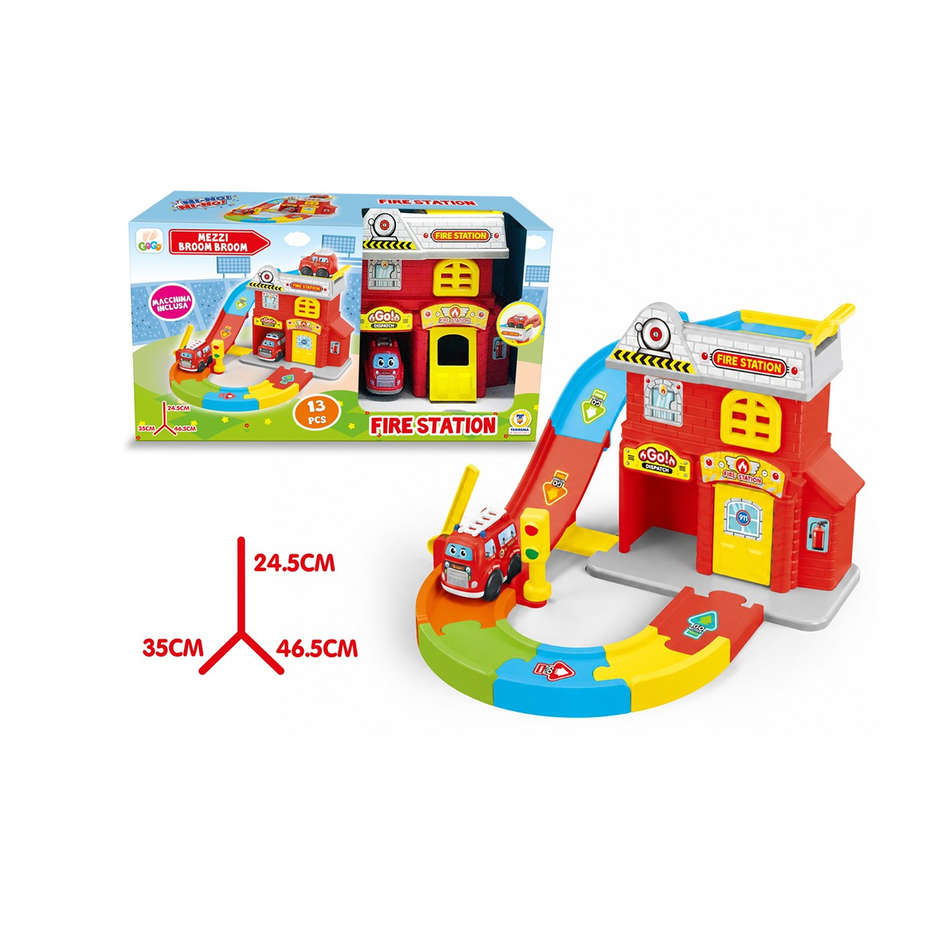 BABY STAZIONE POMPIERI CON PISTA