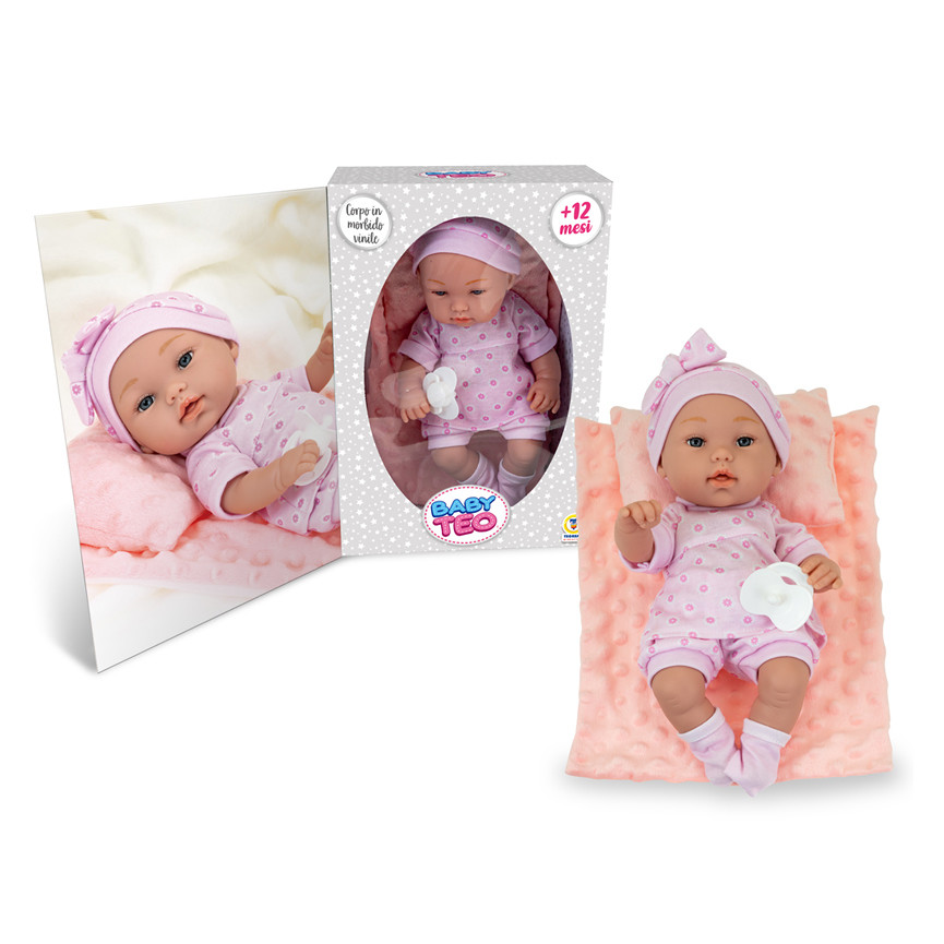 BABY TEO NEONATA DOLCE NANNA VINILE ROSA 80442