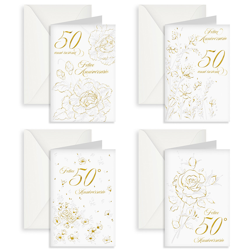 BIGLIETTI ANNIVERSARIO MATRIMONIO 50 ANNI