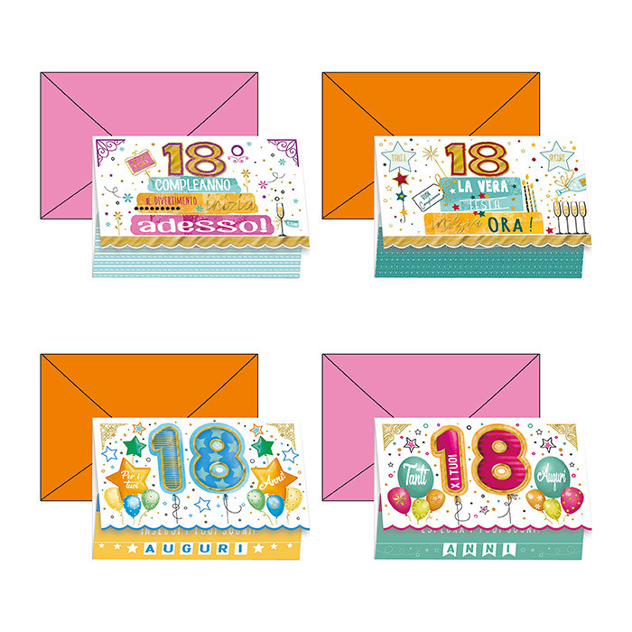BIGLIETTI B.C.18ANNI P/SOLDI TORTE PALL. 07561802
