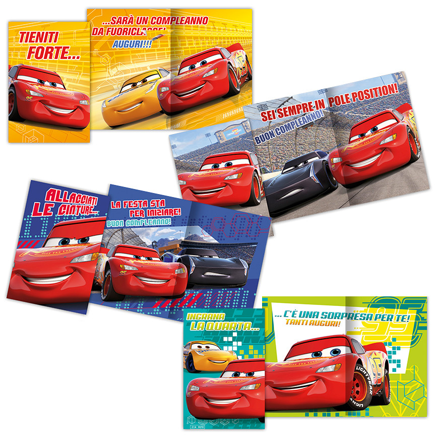 BIGLIETTI B.C.COMPLEANNO DISNEY CARS 2 WDBA030G
