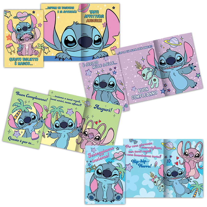 BIGLIETTI BUON COMPLEANNO DISNEY STITCH