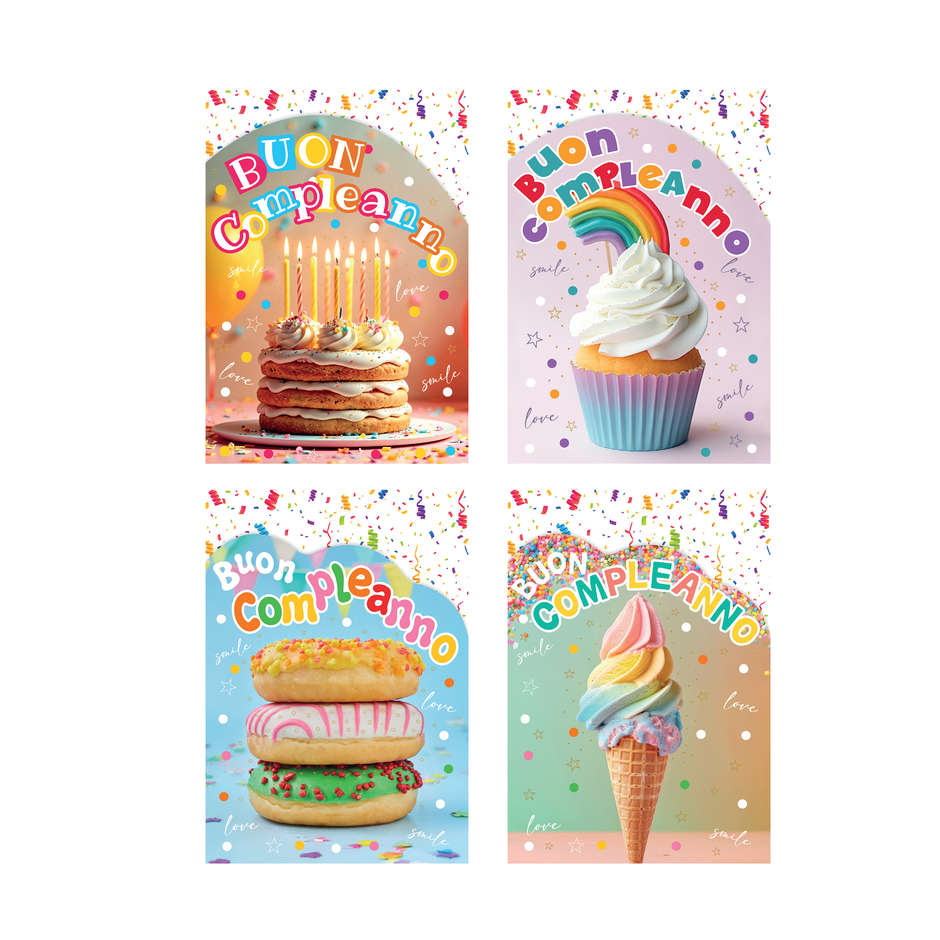 BIGLIETTI BUON COMPLEANNO SWEET