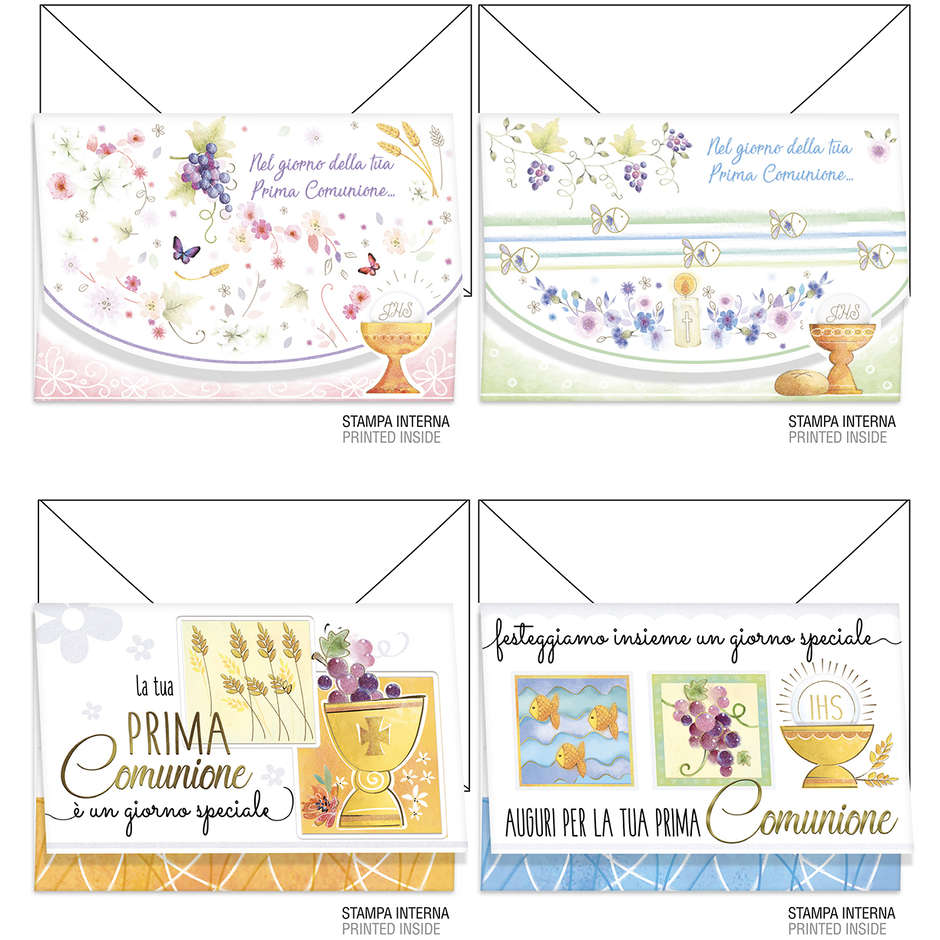 BIGLIETTI COM COMUNIONE PORTASOLDI GLITT. 17356101