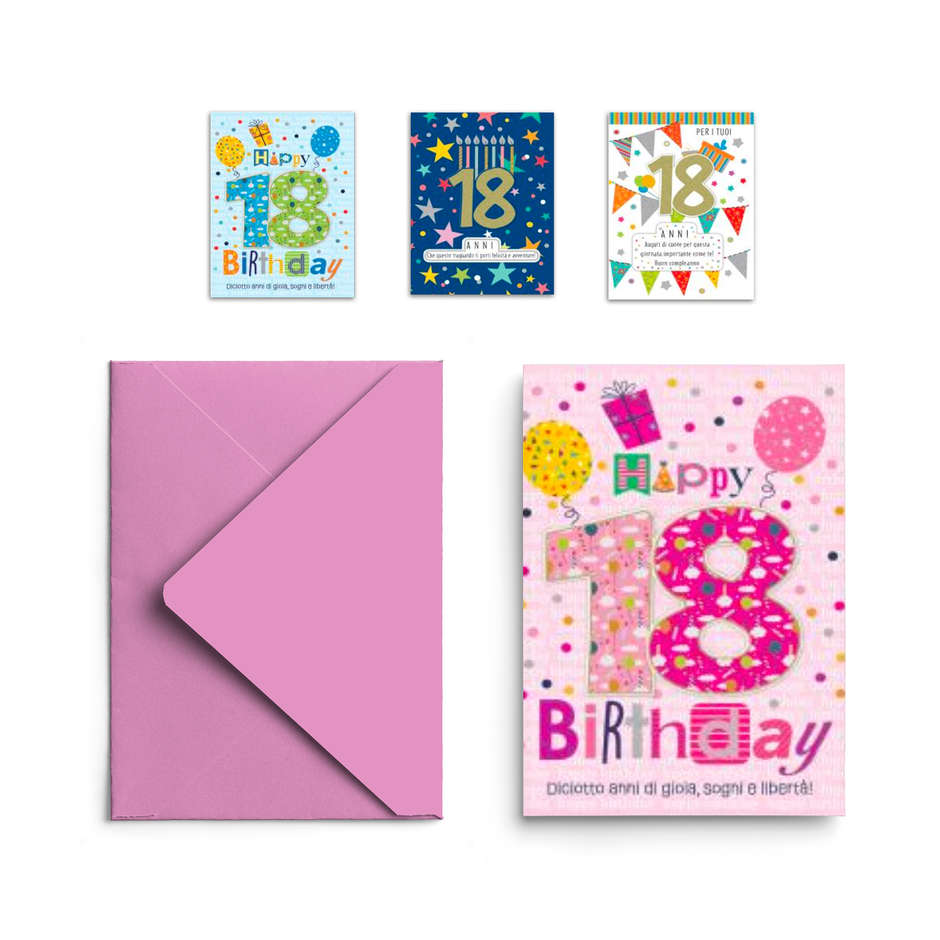 BIGLIETTI COMPLEANNO 18 ANNI 3D DEDICATO A TE