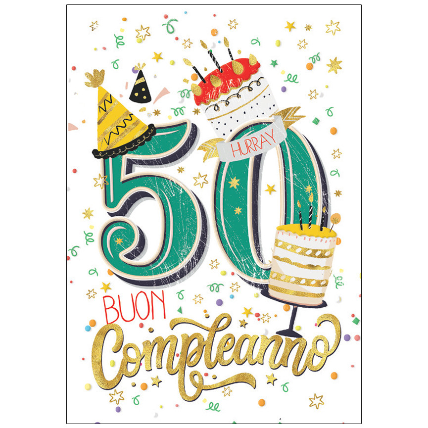 BIGLIETTI COMPLEANNO 50 ANNI I MIGLIORI ANNI