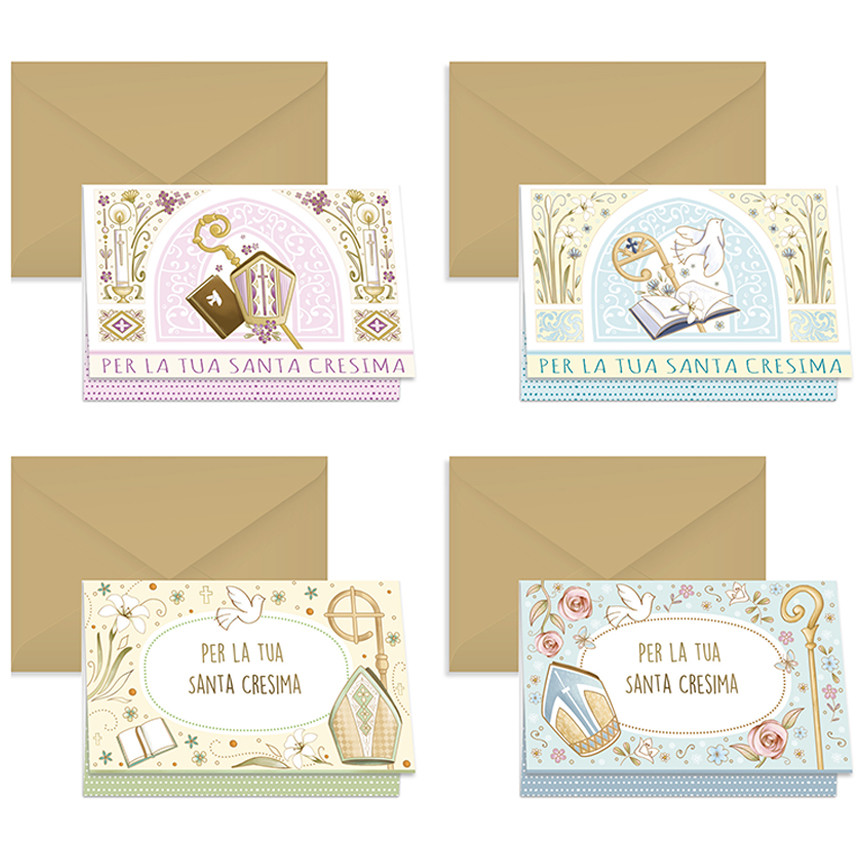 BIGLIETTI CRESIMA PORTASOLDI CORNICI DI FIORI