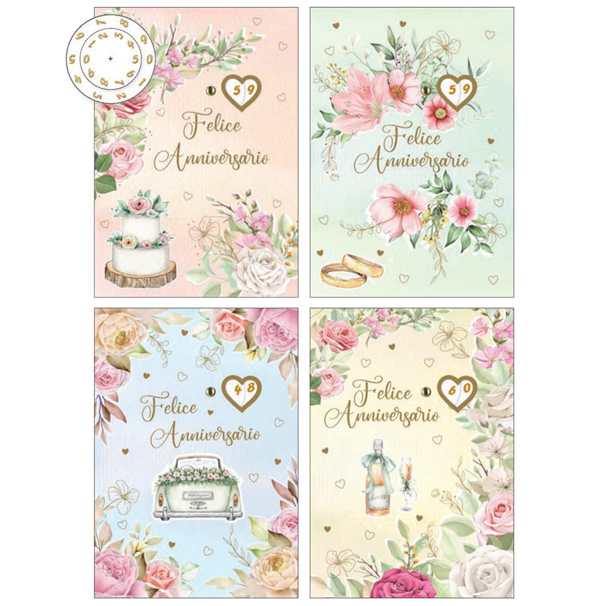 BIGLIETTI FELICE ANNIVERSARIO CON DISCO