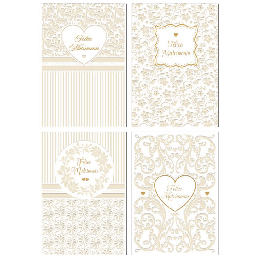 BIGLIETTI FELICE MATRIMONIO CLASSICO ELEGANTE