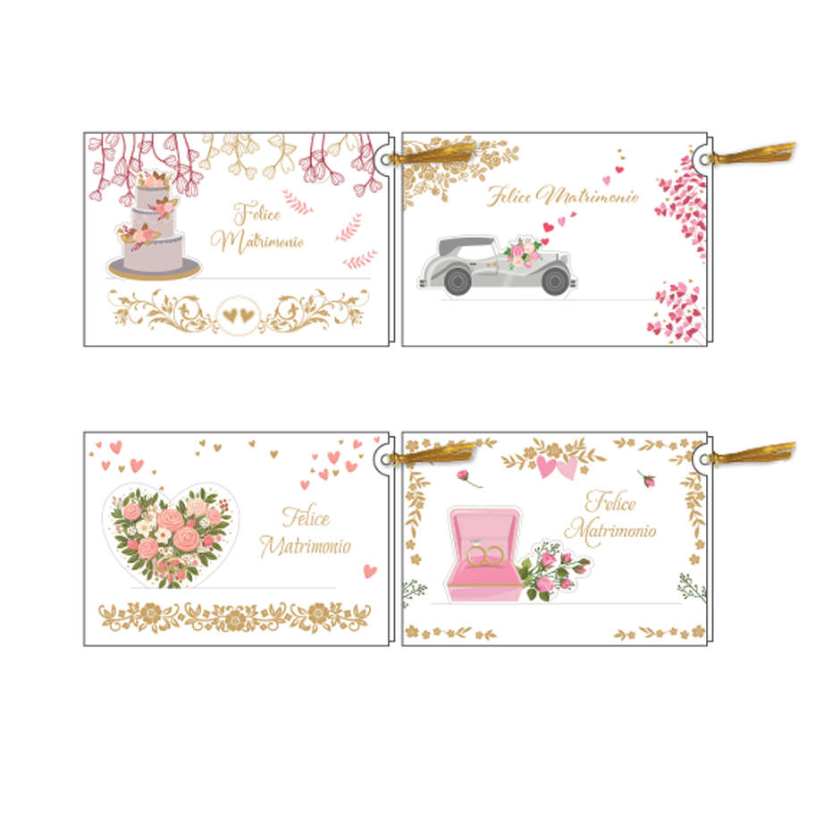 BIGLIETTI MATRIMONIO PORTASOLDI CON NAPPINO