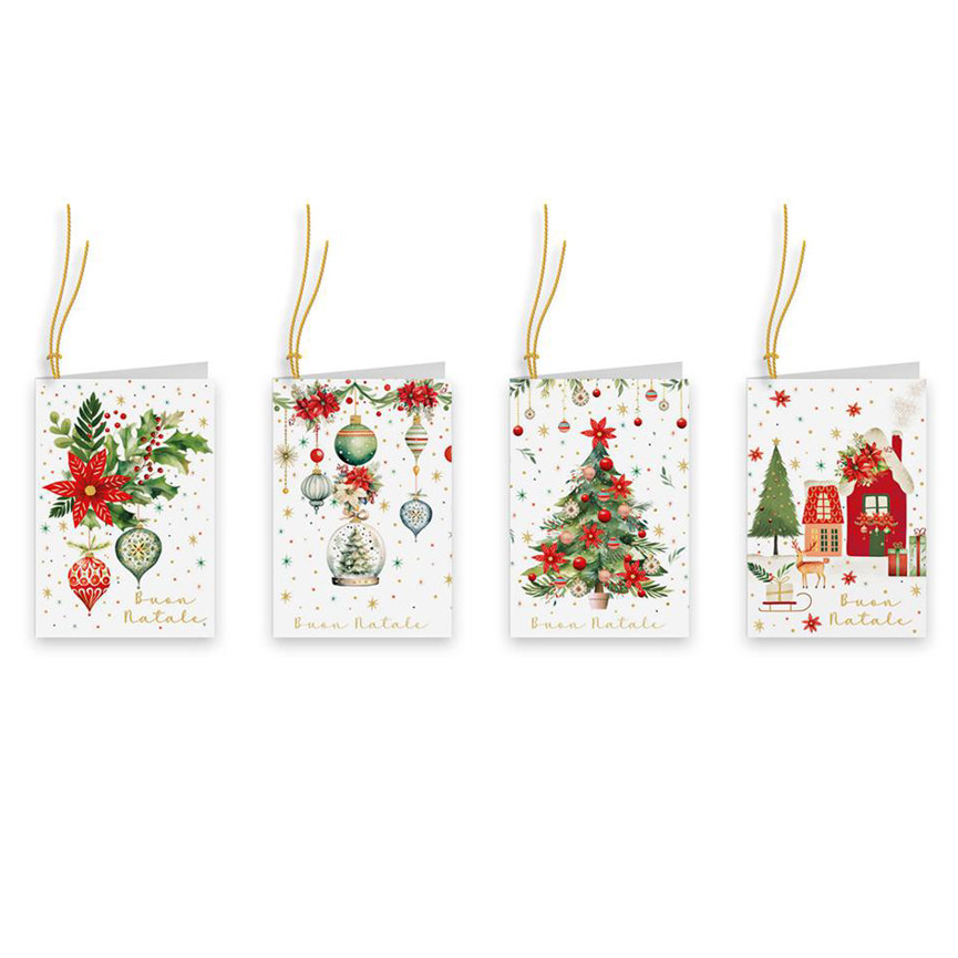 BIGLIETTI NATALE CHIUDIPACCO DECORAZIONI ALBERI