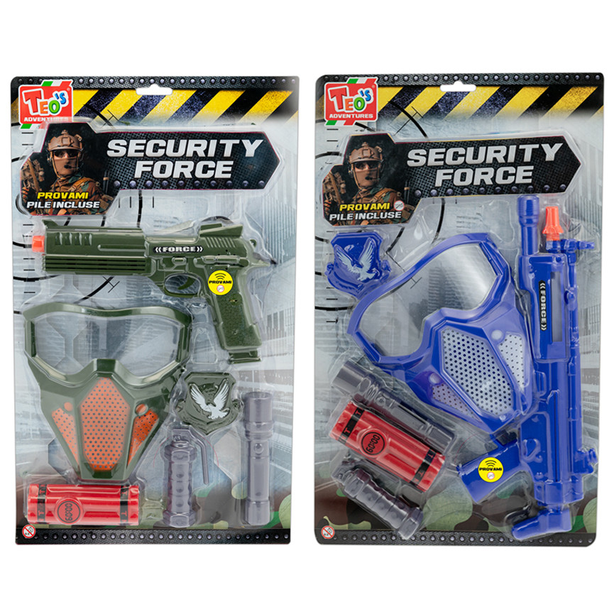 BLISTER SET MILITARY C/PISTOLA/MASCHERA 2ASS.80222