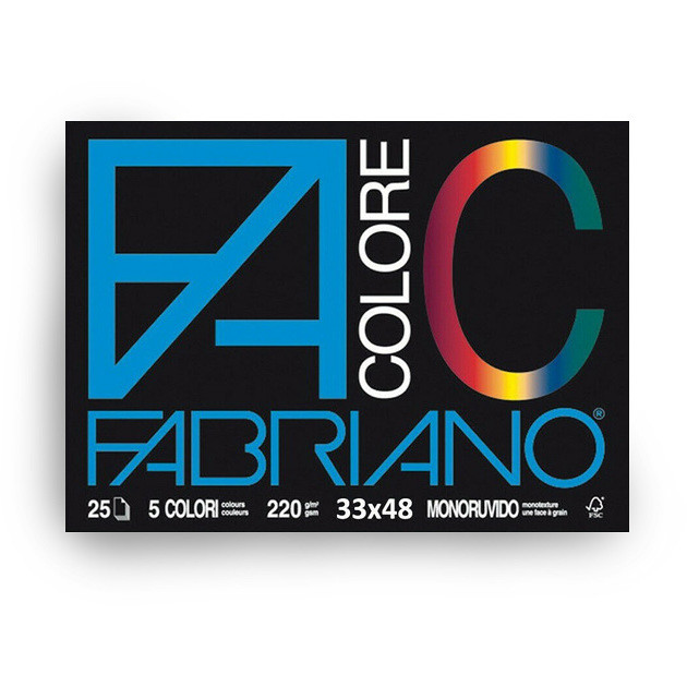 BLOCCO COLORE 33X48 25FG 5 COLORI