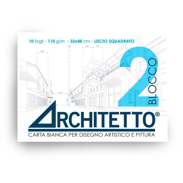 BLOCCO DISEGNO 33X48 B2 10FG RIQUADRATO