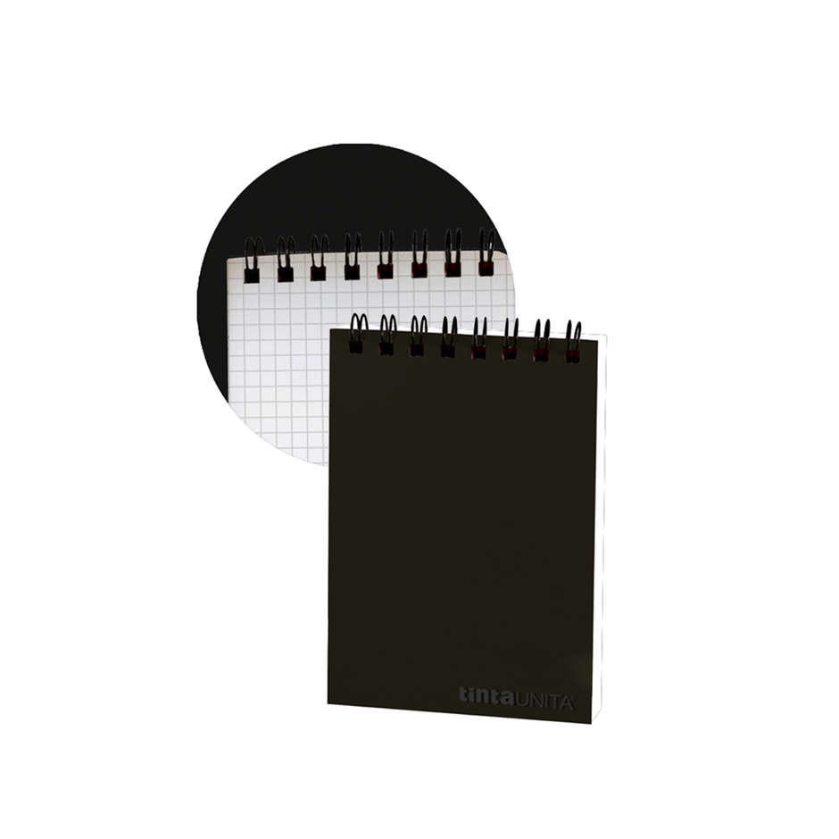 BLOCCO SPIRALATO 10X15 QUADRETTI T.UNITA DESK NERO