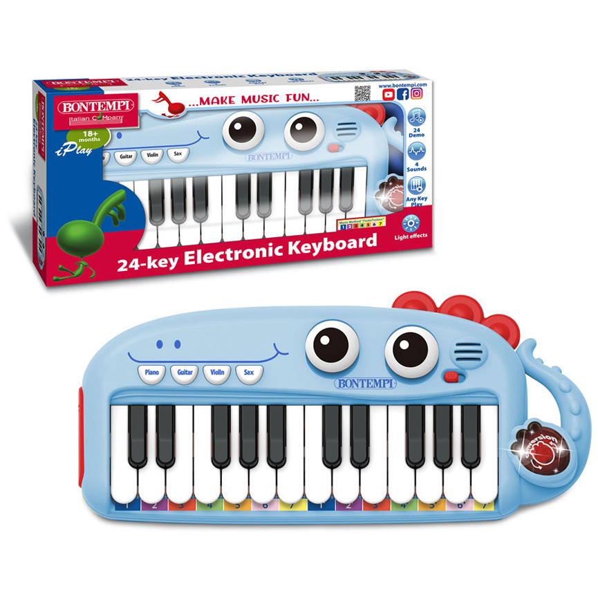 BONTEMPI TASTIERA ELETTRONICA 24 TASTI AZZURRA