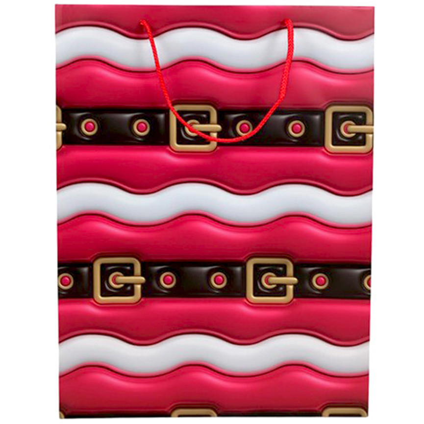 BORSE CARTA CINTURA BABBO NATALE 44XH61+17CM