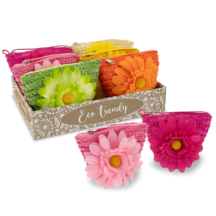 BORSETTE IN PAGLIA CON FIORE 6MDL ASS. 52592