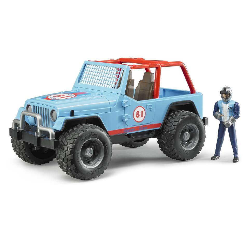 BRUDER JEEP CROSS COUNTRY RACER BLU C/PILOTA 02541