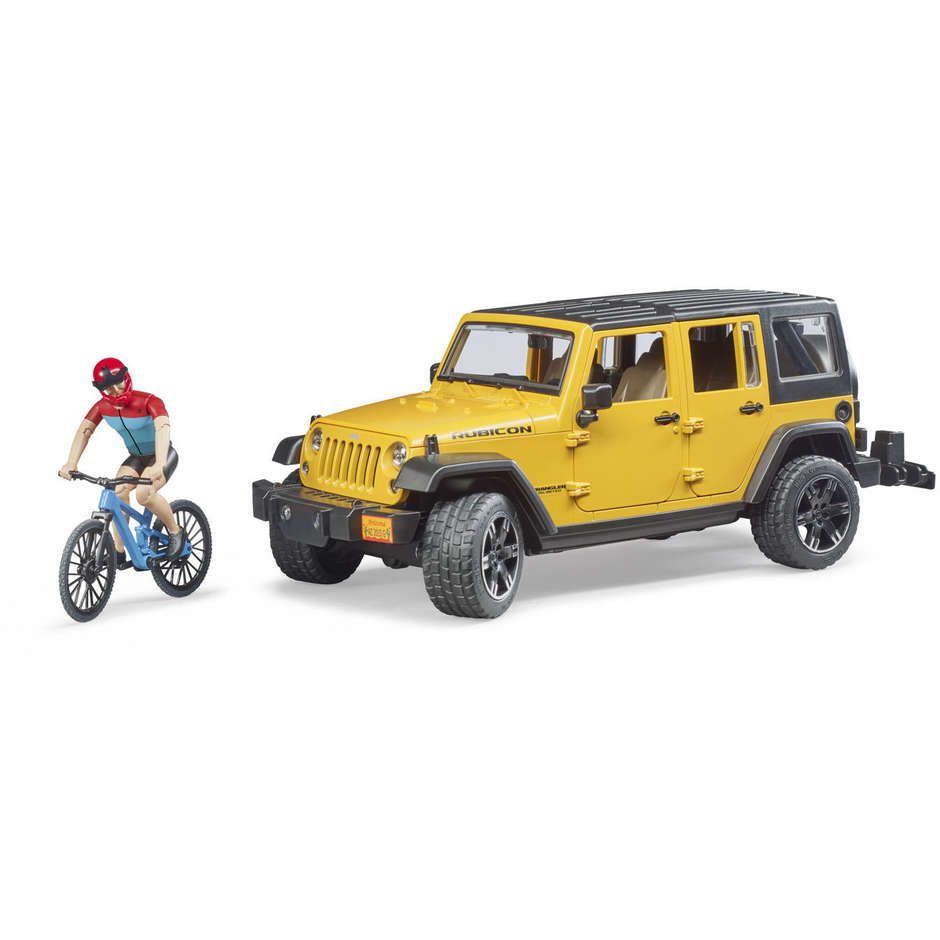 BRUDER JEEP RUBICON C/CICLISTA E BICI 02543