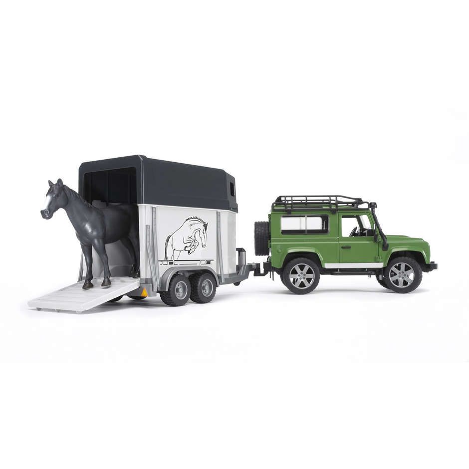 BRUDER LAND ROVER C/TRASPORTO CAVALLO