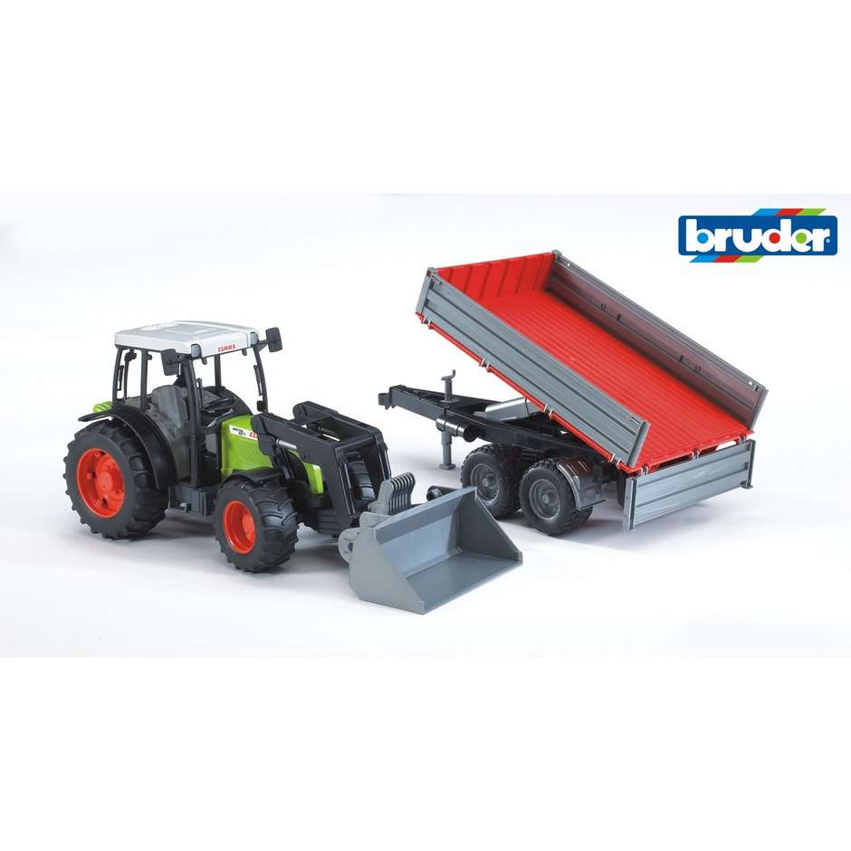 BRUDER TRATTORE CLAAS NECTIS C/RIMORCHIO E PALA