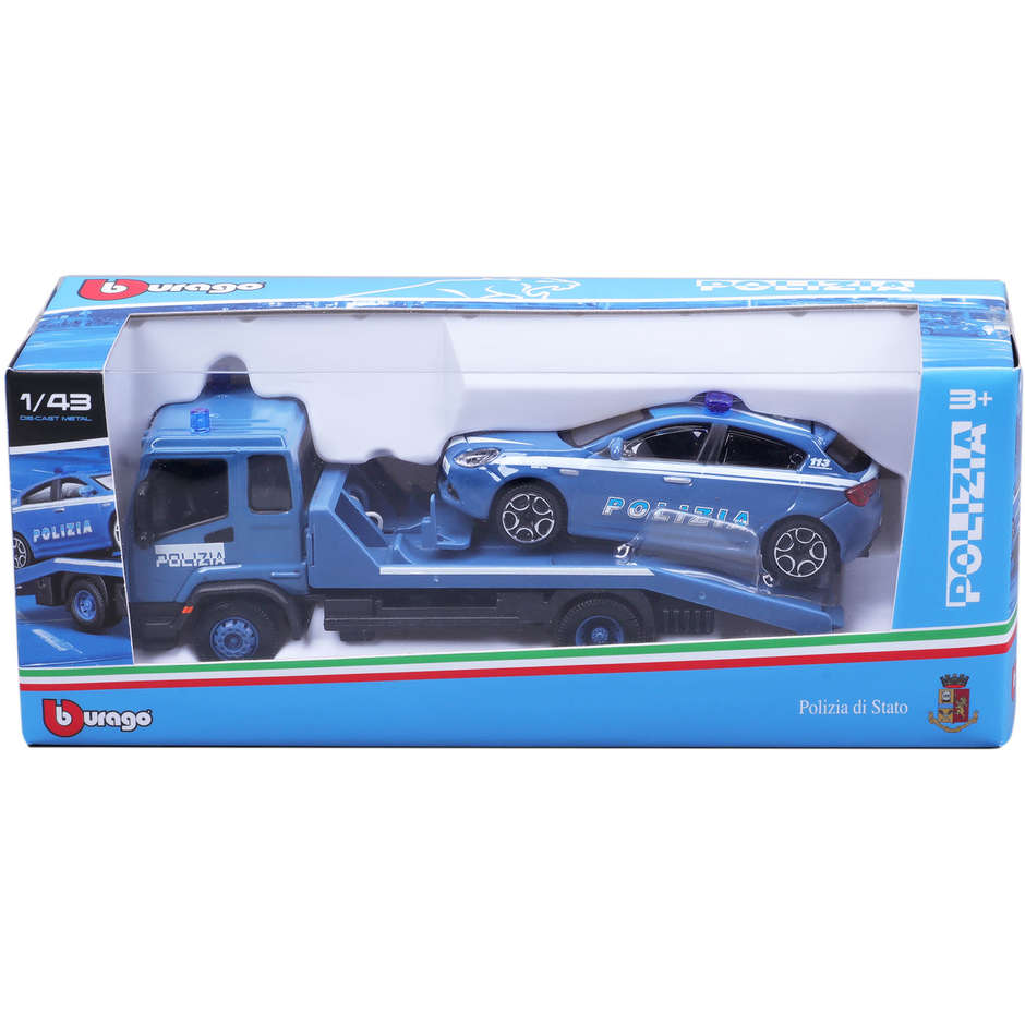 BURAGO CARRO ATTREZZI POLIZIA C/AUTO 1:43