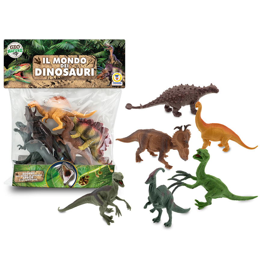 BUSTA ANIMALI DINOSAURI 6PZ 80584