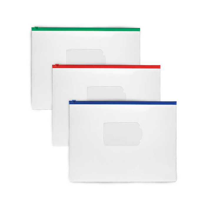 BUSTA PORTADOC.C/ZIP 2570 21X29 PVC TRASPARENTE