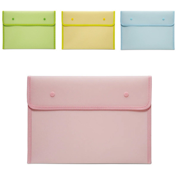 BUSTE CON 2 BOTTONI A5 COLORI ASSORTITI PASTELLO