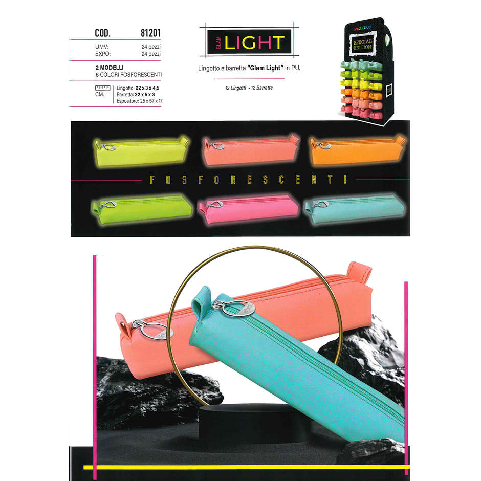 BUSTINE SACCUCCIOLI LINGOTTO E BARRETTA FLUO