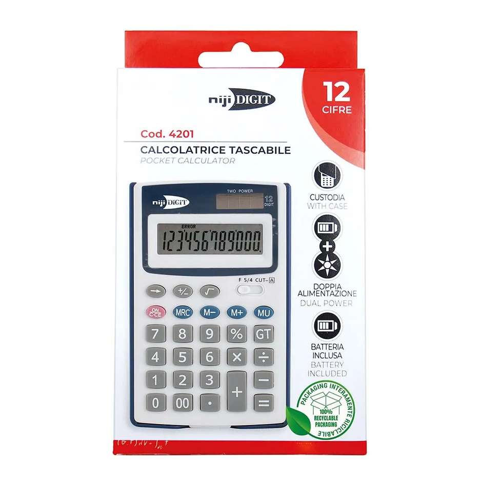 CALCOLATRICE 4201 TASC.10CIFRE E 8X12,5 BL1PZ