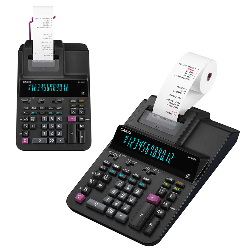 CALCOLATRICE SCRIVENTE DR-200R-BK 12CIFRE R/N