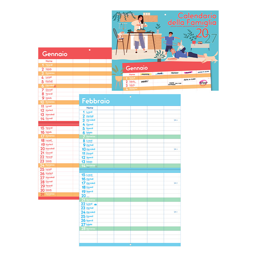 CALENDARIO 2027 DELLA FAMIGLIA 32X48