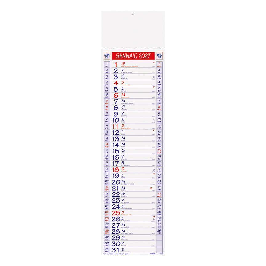 CALENDARIO 2027 OLANDESE MAXI SILHOUETTE 18X68