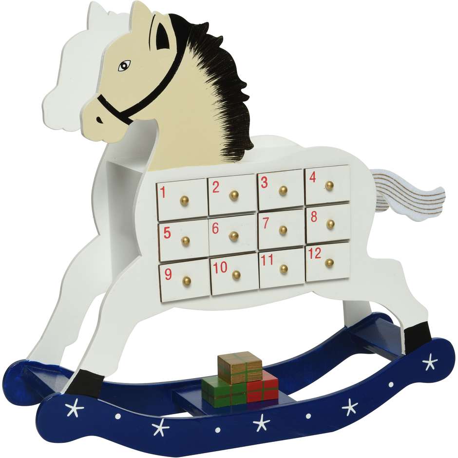 CALENDARIO AVVENTO CAVALLO A DONDOLO 30CM