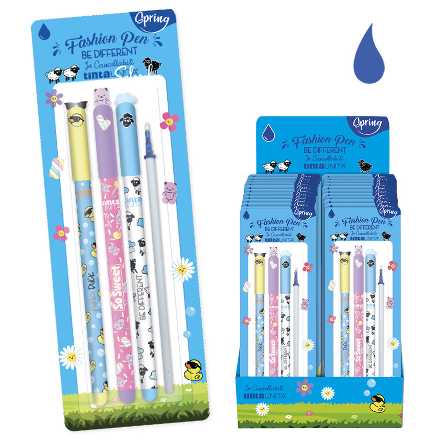 CANCELLABILI T.UNITA 3 SFERE + 1 REFILL BLU