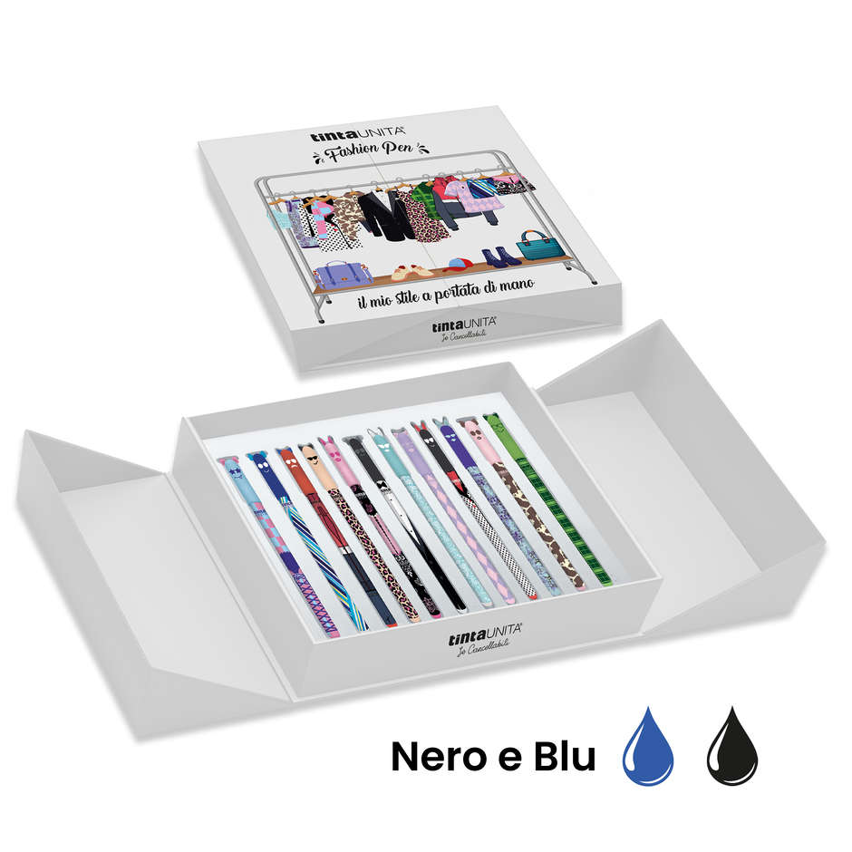 CANCELLABILI T.UNITA FASHION 6 BLU E 6 NERE