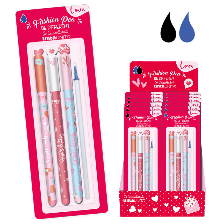CANCELLABILI T.UNITA LOVE 3SF+1REF BLU/NERO