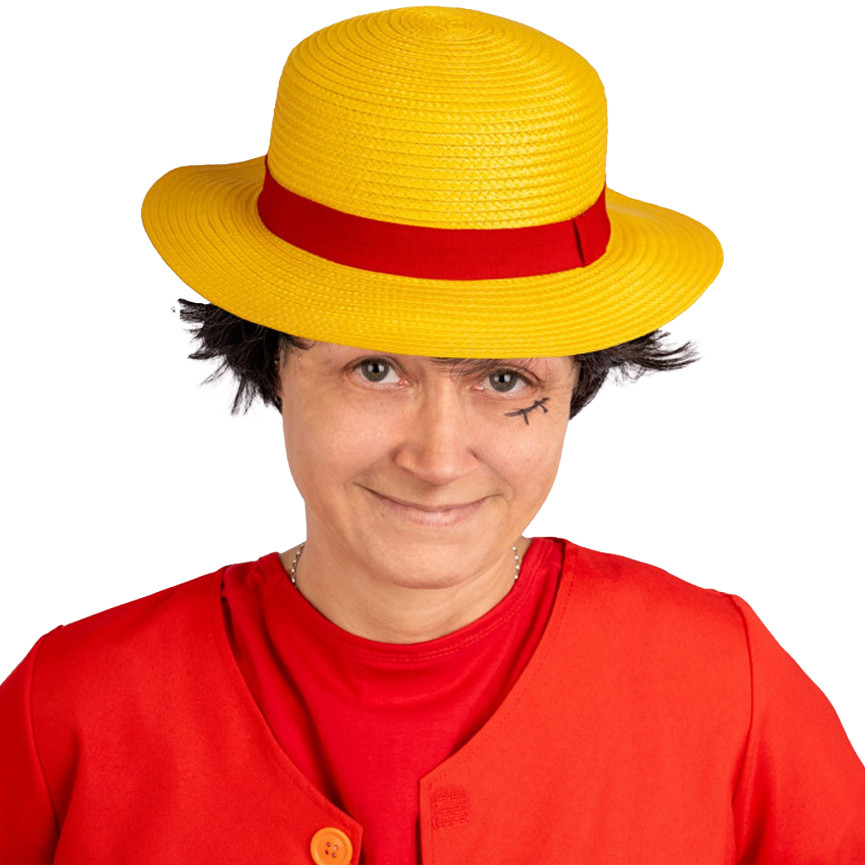 CAPPELLO GIALLO CON BANDA ROSSA 03669