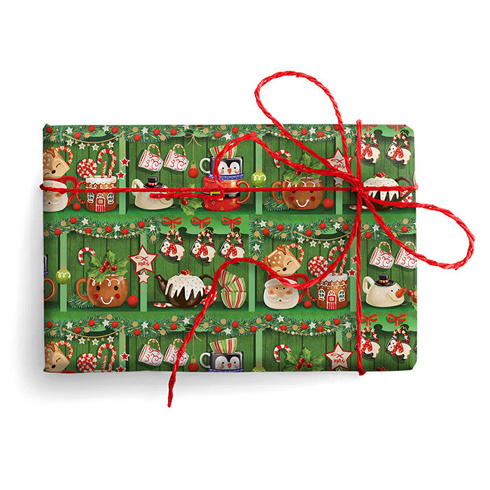 CARTA BS10 FG 100X140 NATALE 9358 TAZZE NAT.C/ORO