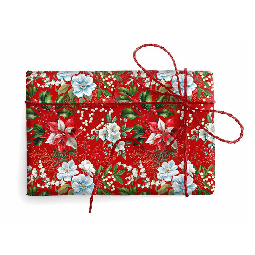 CARTA BS10 FG 100X140 NATALE 9426 FIORI C/ORO