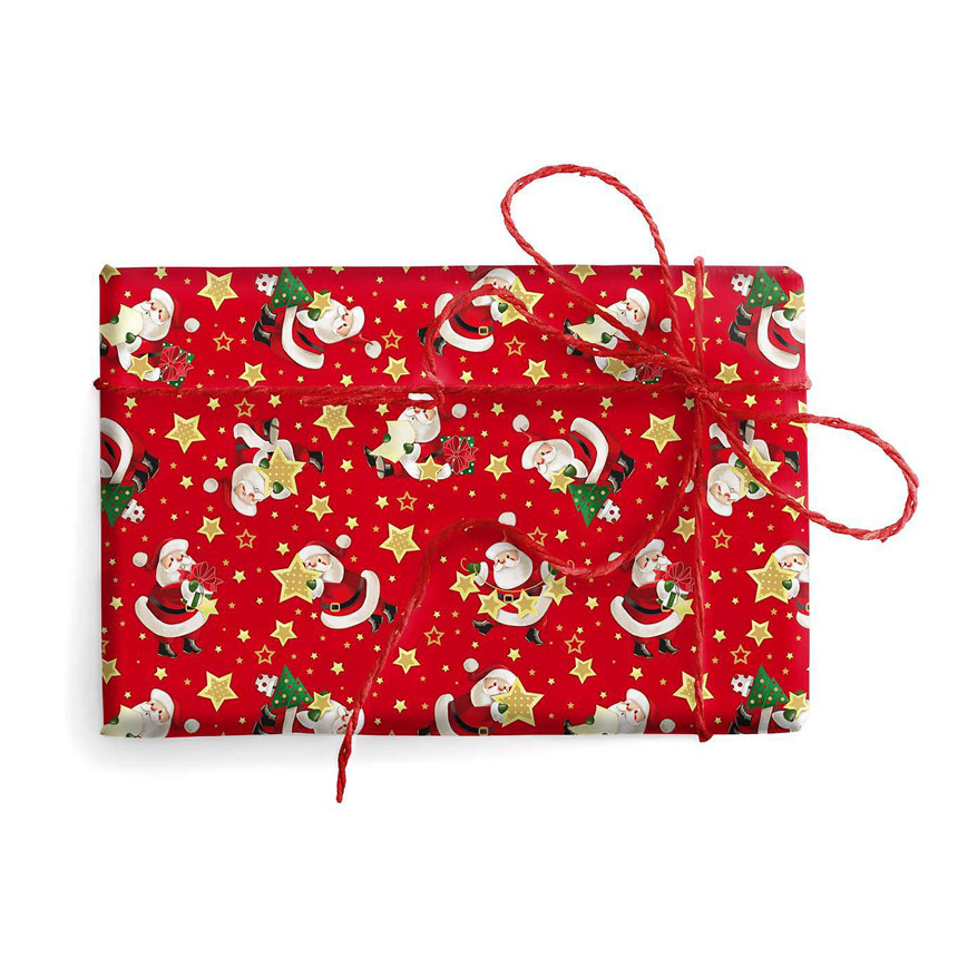 CARTA BS10 FG 100X140 NATALE 9436 BABBO STELLE ORO