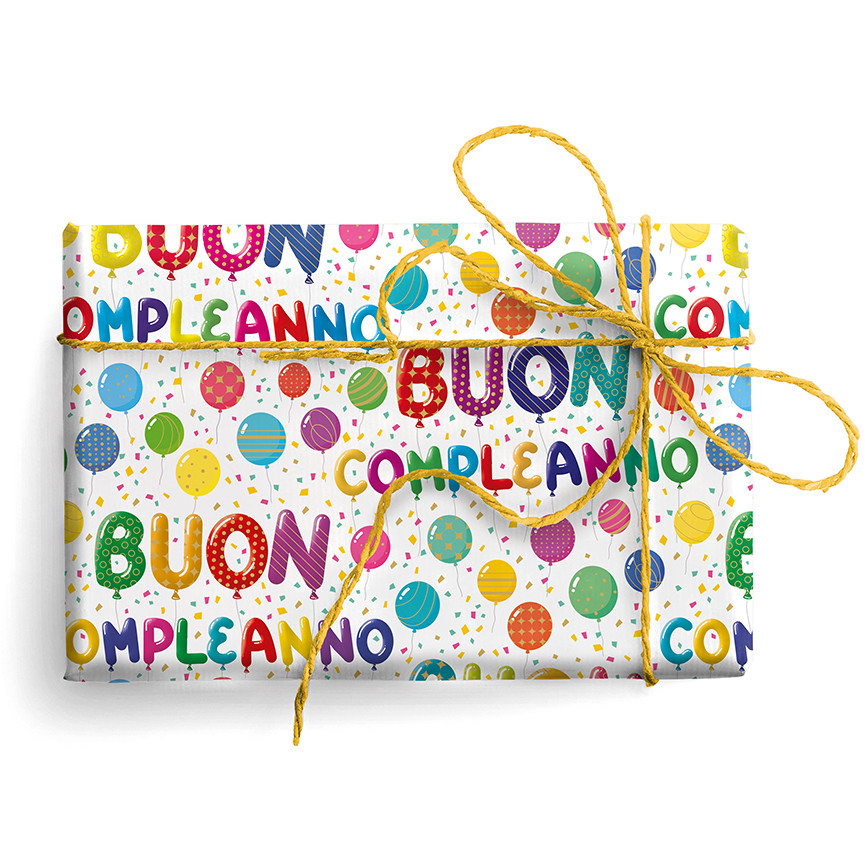 CARTA BS10 FG 70X100 9457 BUON COMPLEANNO CON ORO